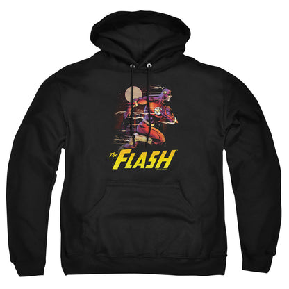 Justice League Of America City Run Mens Hoodie Black Officially Licensed