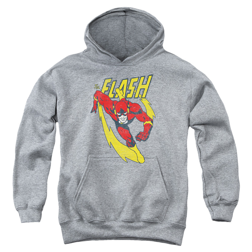 Justice League Lightning Trail Kids Youth Hoodie Athletic Heather Officially Licensed