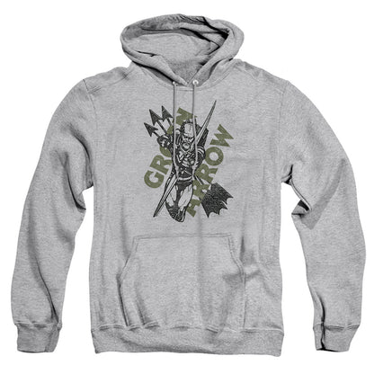 Justice League Of America Archers Arrows Mens Hoodie Athletic Heather Officially Licensed