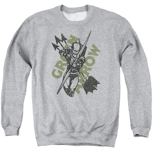 Justice League Of America Archers Arrows Mens Crewneck Sweatshirt Athletic Heather Officially Licensed