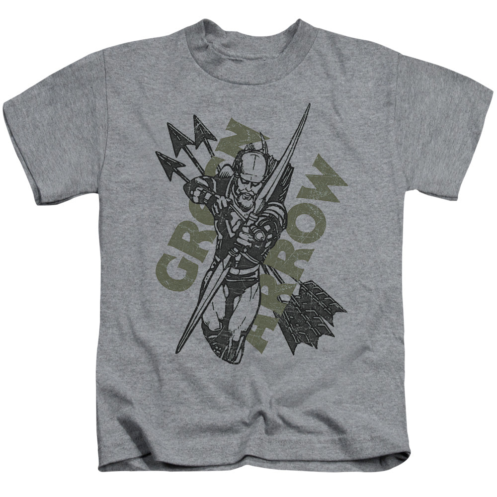 Justice League Archers Arrows Juvenile Kids Youth T Shirt Athletic Heather Officially Licensed