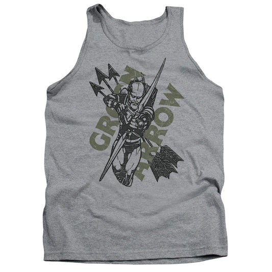 Justice League Archers Arrows Mens Tank Top Shirt Athletic Heather Officially Licensed