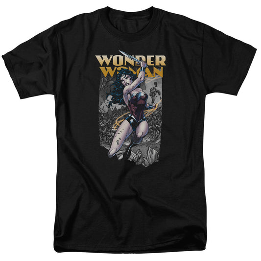 Justice League Wonder Slice Mens T Shirt Black Officially Licensed