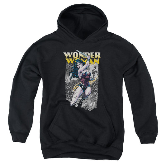 Justice League Wonder Slice Kids Youth Hoodie Black Officially Licensed