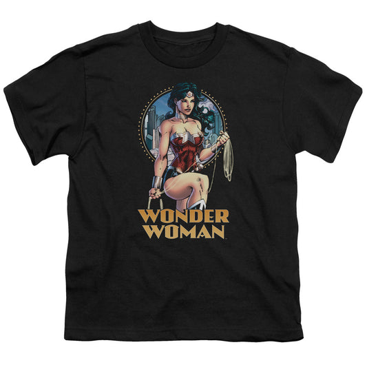 Justice League City Warrior Kids Youth T Shirt Black Officially Licensed