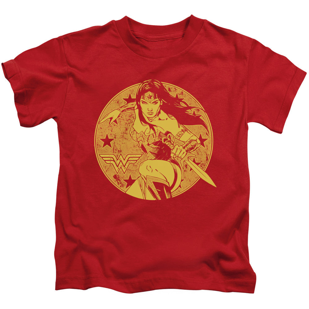 Justice League Young Wonder Juvenile Kids Youth T Shirt Red Officially Licensed