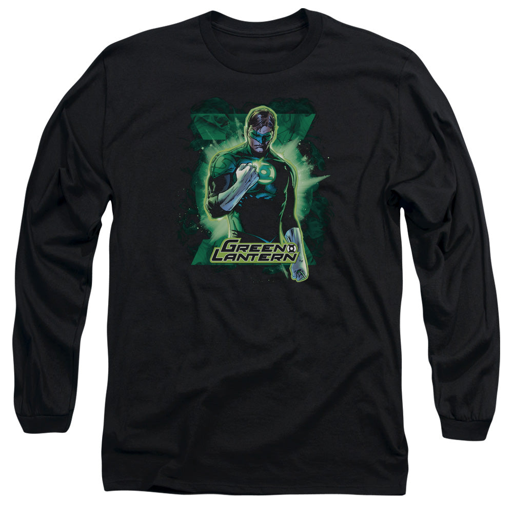 Justice League Gl Brooding Mens Long Sleeve Shirt Black Officially Licensed