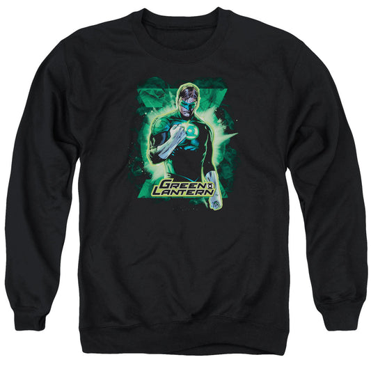 Justice League Of America Gl Brooding Mens Crewneck Sweatshirt Black Officially Licensed