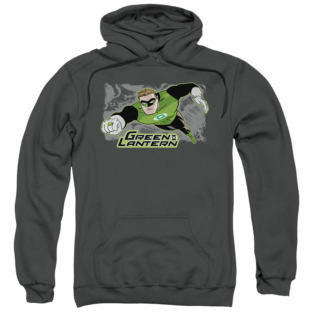 Justice League Space Cop Mens Hoodie Charcoal Officially Licensed