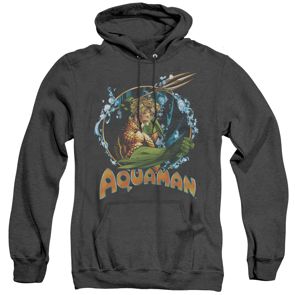 Justice League Of America Ruler Of The Seas Mens Heather Hoodie Black Officially Licensed