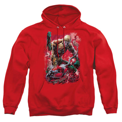 Justice League Of America Finished Mens Hoodie Red Officially Licensed