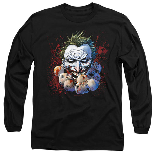 Justice League Doll Heads Mens Long Sleeve Shirt Black Officially Licensed