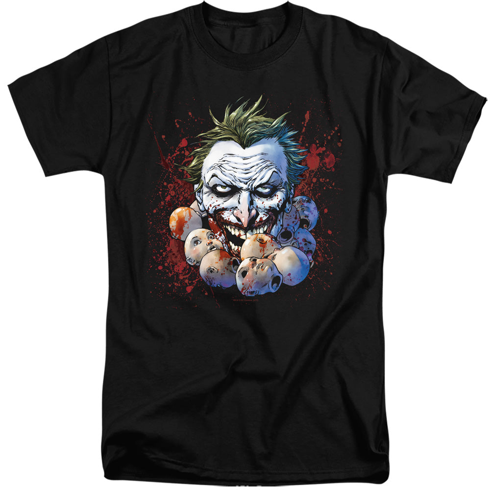 Justice League Of America Doll Heads Mens Tall T Shirt Black Officially Licensed