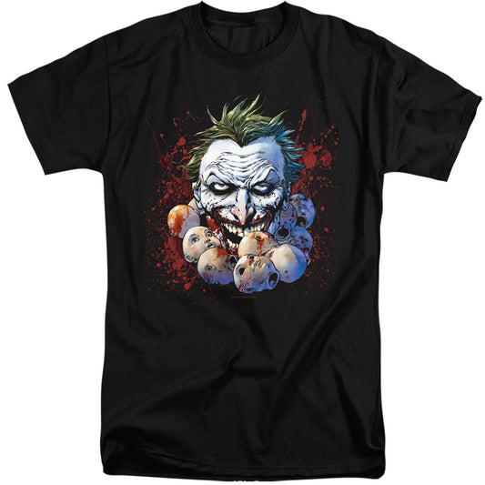 Justice League Doll Heads Mens Tall T Shirt Black Officially Licensed