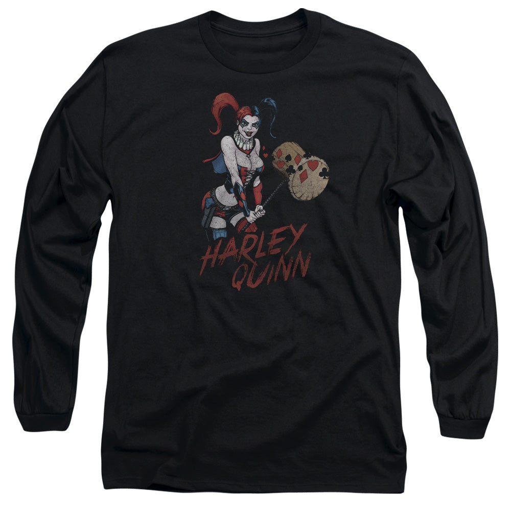 Justice League Harley Hammer Mens Long Sleeve Shirt Black Officially Licensed