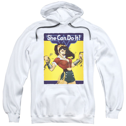 Justice League Wonder Bombshell Mens Hoodie White Officially Licensed
