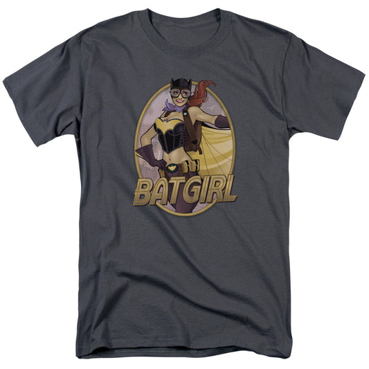 Justice League Batgirl Bombshell Mens T Shirt Charcoal Officially Licensed