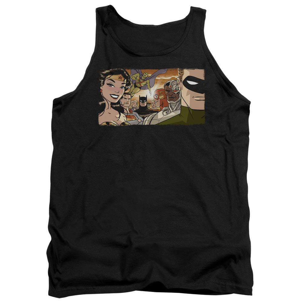 Justice League Cinematic League Mens Tank Top Shirt Black Officially Licensed