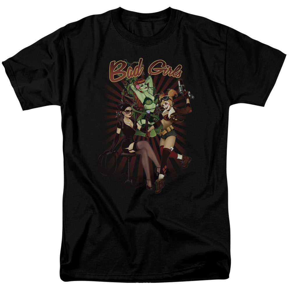 Justice League Of America Bad Girls Mens T Shirt Black Officially Licensed