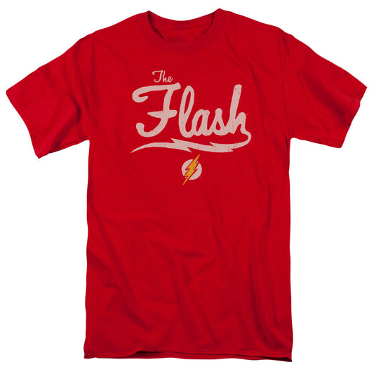 Justice League Old School Flash Mens T Shirt Red Officially Licensed
