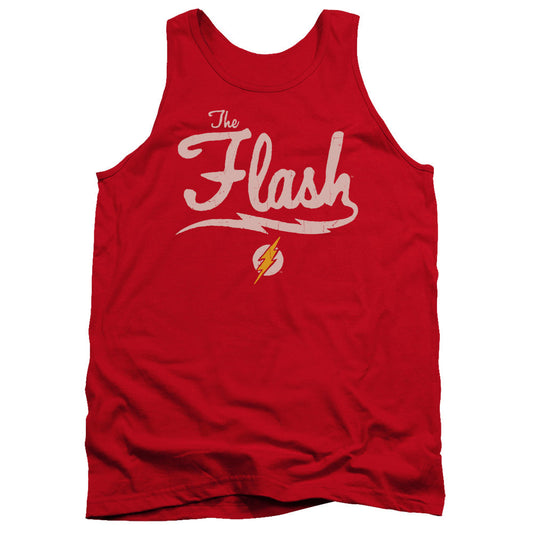 Justice League Assemble Old School Flash Mens Tank Top Shirt Red Officially Licensed