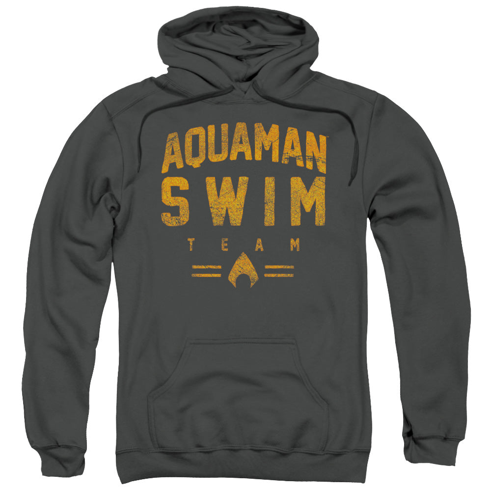 Justice League Swin Team Mens Hoodie Charcoal Officially Licensed