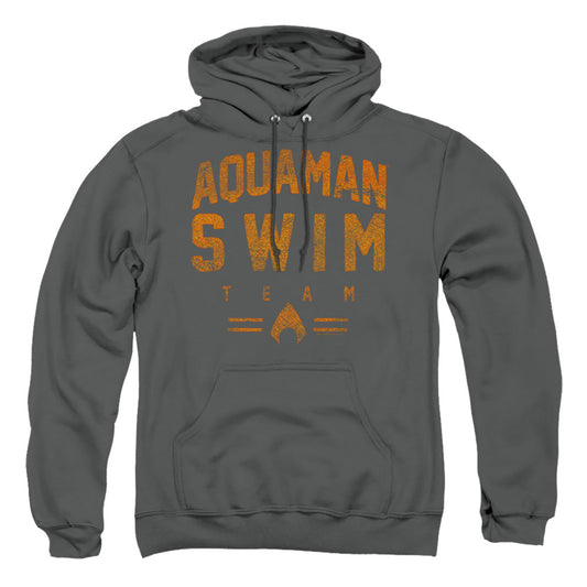 Justice League Of America Swin Team Mens Hoodie Charcoal Officially Licensed