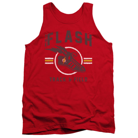 Justice League Assemble Track And Field Mens Tank Top Shirt Red Officially Licensed