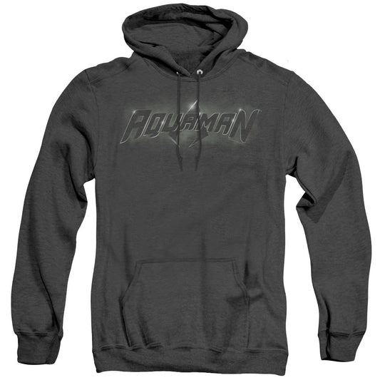 Justice League Of America Aquaman Title Mens Heather Hoodie Black Officially Licensed