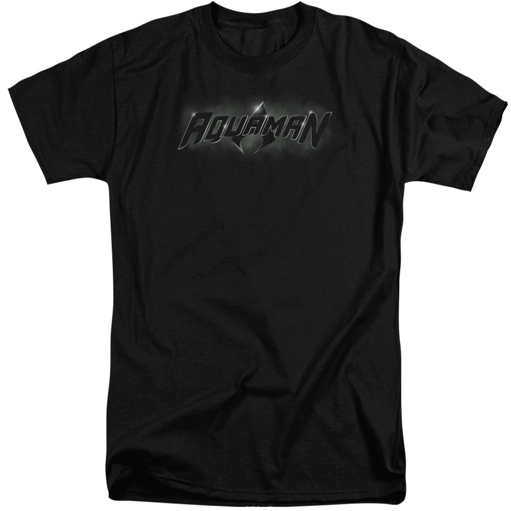Justice League Aquaman Title Mens Tall T Shirt Black Officially Licensed