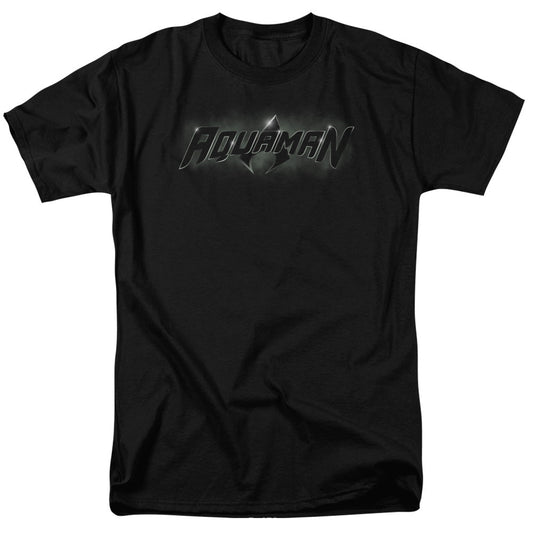Justice League Aquaman Title Mens T Shirt Black Officially Licensed