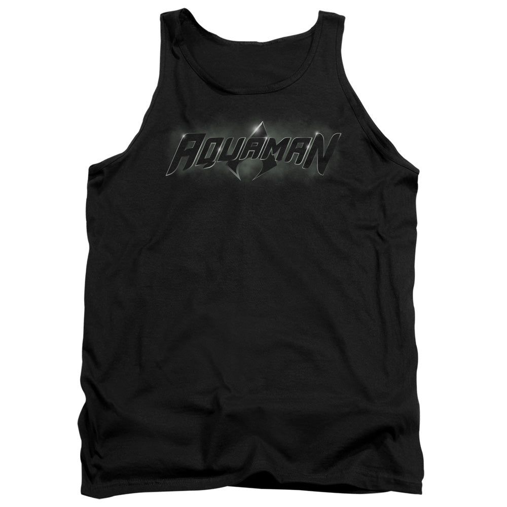 Justice League Assemble Aquaman Title Mens Tank Top Shirt Black Officially Licensed