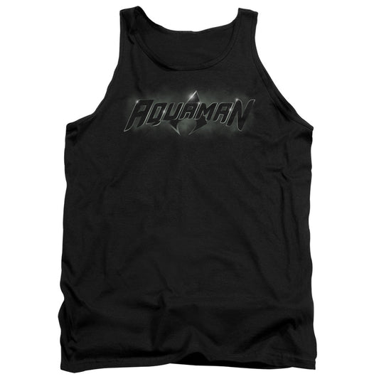Justice League Assemble Aquaman Title Mens Tank Top Shirt Black Officially Licensed