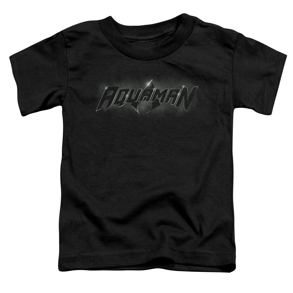 Justice League Aquaman Title Toddler Kids Youth T Shirt Black Officially Licensed
