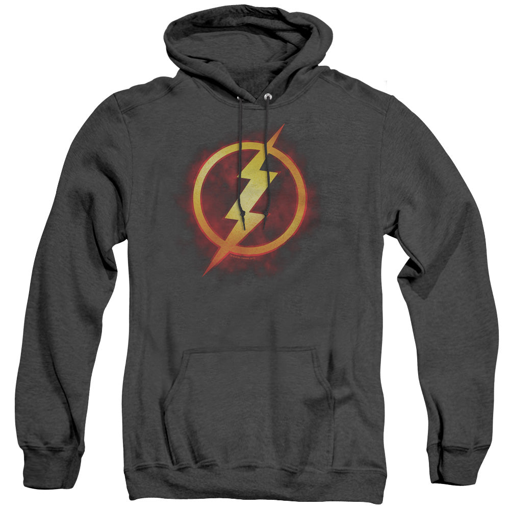 Justice League Flash Title Heather Mens Hoodie Black Officially Licensed