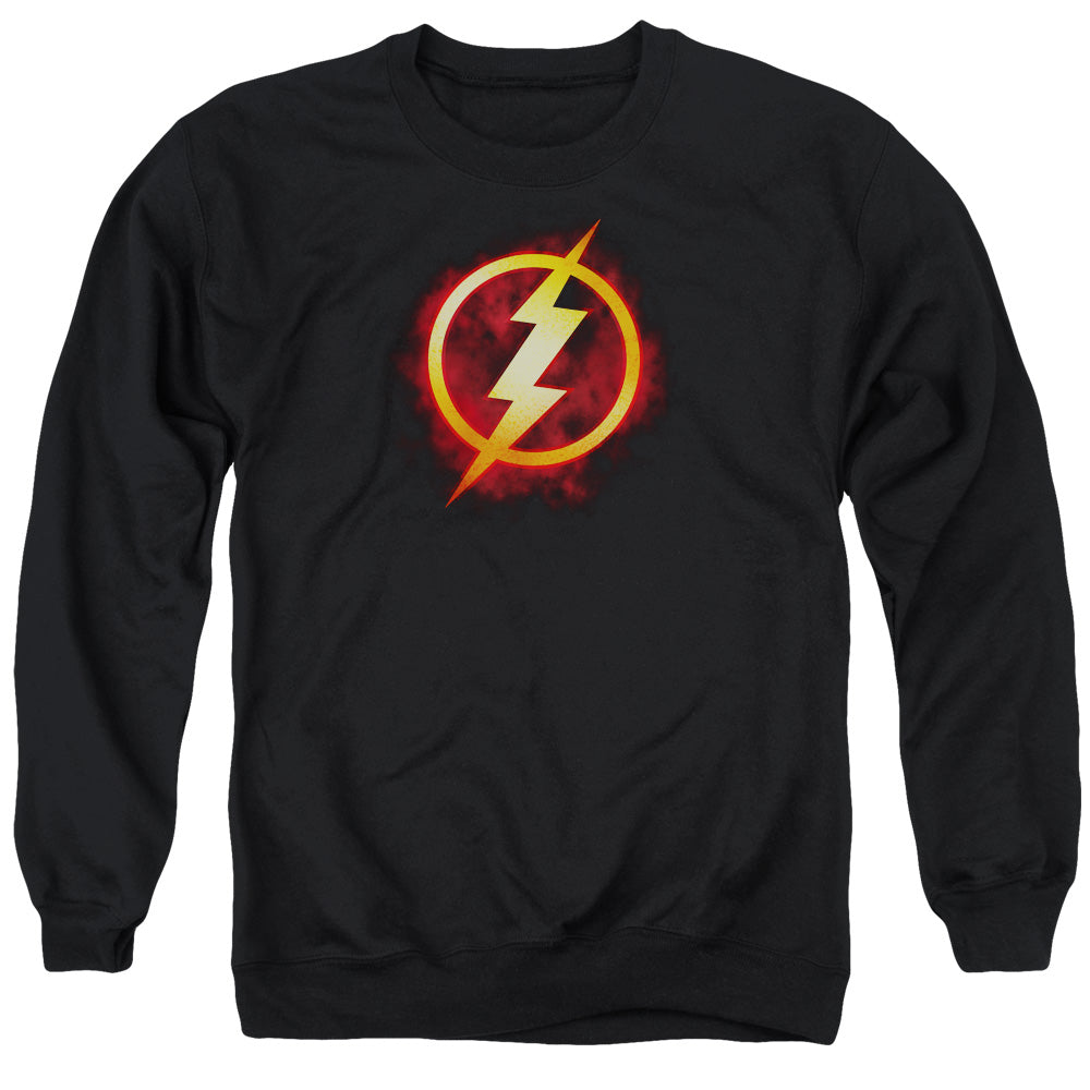 Justice League Flash Title Mens Crewneck Sweatshirt Black Officially Licensed