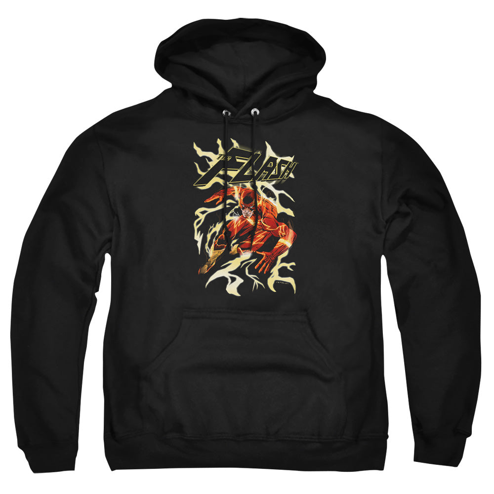 Justice League Of America Electric Run Mens Hoodie Black Officially Licensed