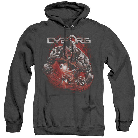 Justice League Engaged Heather Mens Hoodie Black Officially Licensed