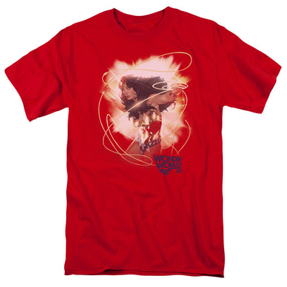 Wonder Woman 75Th Burst Mens T Shirt Red Officially Licensed