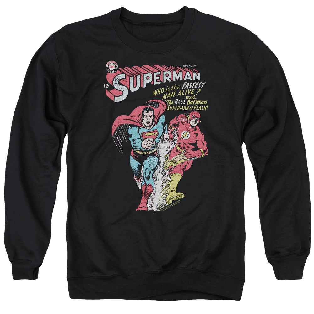 Justice League Of America Fastest Mens Crewneck Sweatshirt Black Officially Licensed