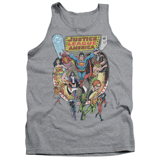 Justice League Team Up Mens Tank Top Shirt Athletic Heather Officially Licensed