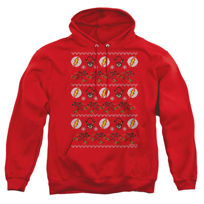 Dc Flash The Flash Ugly Christmas Sweater 
 Mens Hoodie Red Officially Licensed