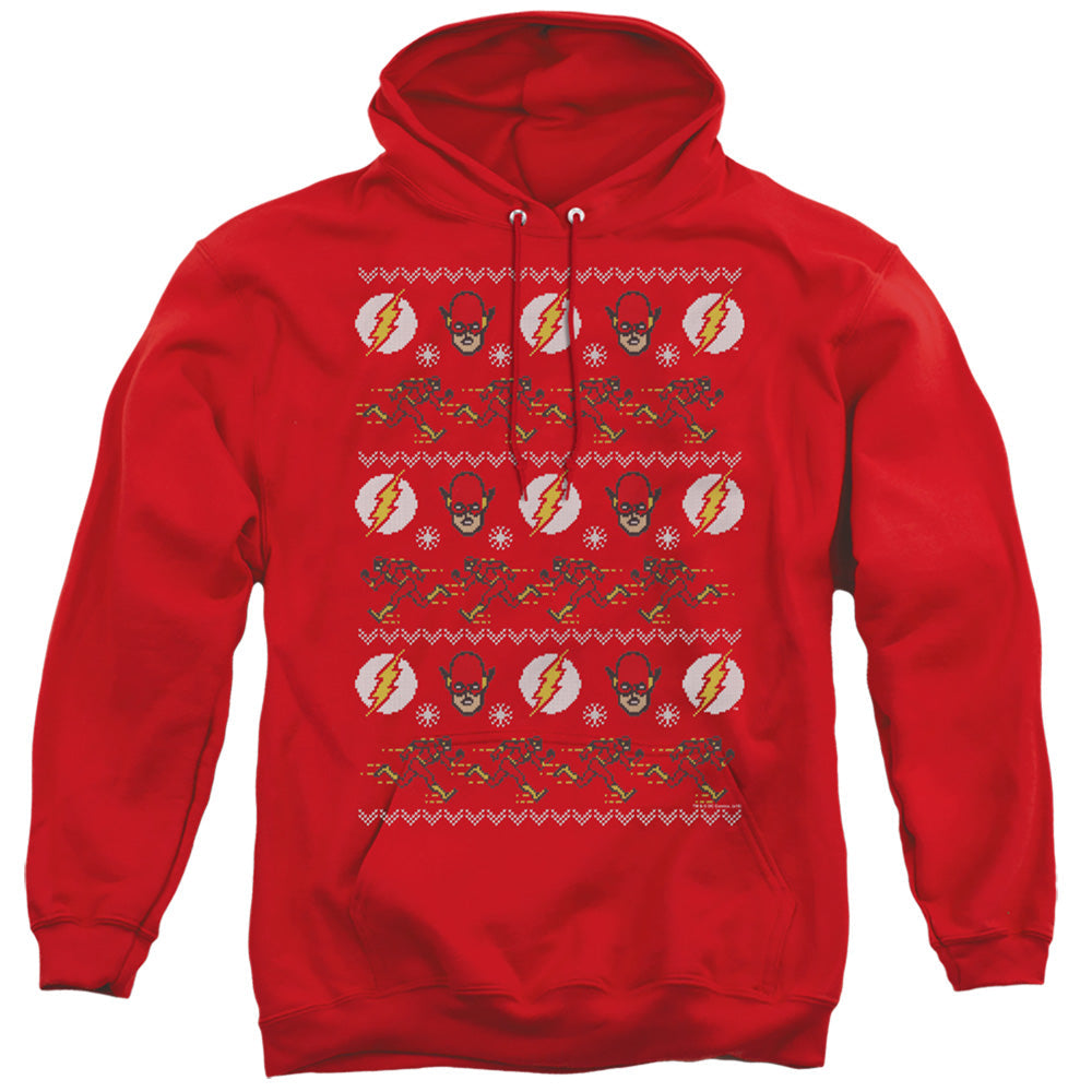 Dc Flash The Flash Ugly Christmas Sweater 
 Mens Hoodie Red Officially Licensed