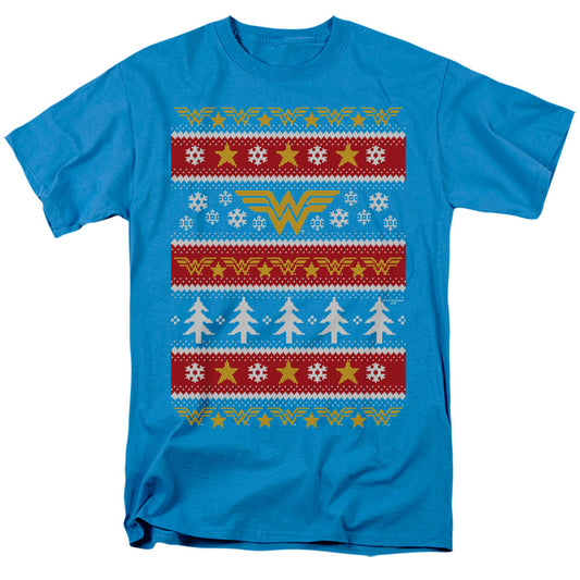 Dc Wonder Woman Wonder Woman Christmas Sweater 
 
 Mens T Shirt Turquoise Officially Licensed