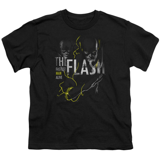 Dc Flash Bold Flash Kids Youth T Shirt Black Officially Licensed
