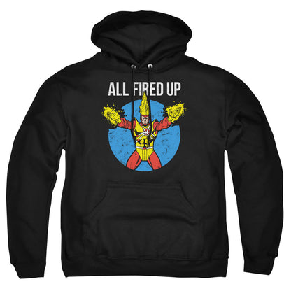 Justice League Of America Firestorms Party Mens Hoodie Black Officially Licensed