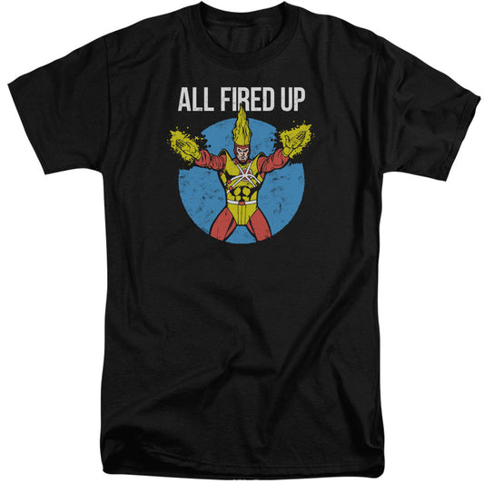Justice League Of America Firestorms Party Mens Tall T Shirt Black Officially Licensed