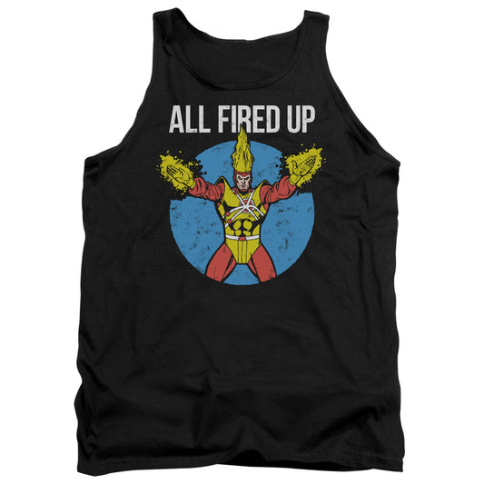 Justice League Assemble Firestorms Party Mens Tank Top Shirt Black Officially Licensed