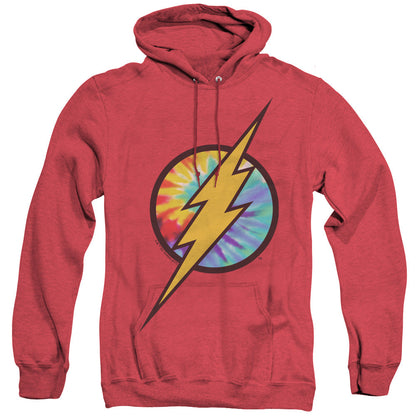 Dc Flash Tie Dye Flash Logo Heather Mens Hoodie Red Officially Licensed