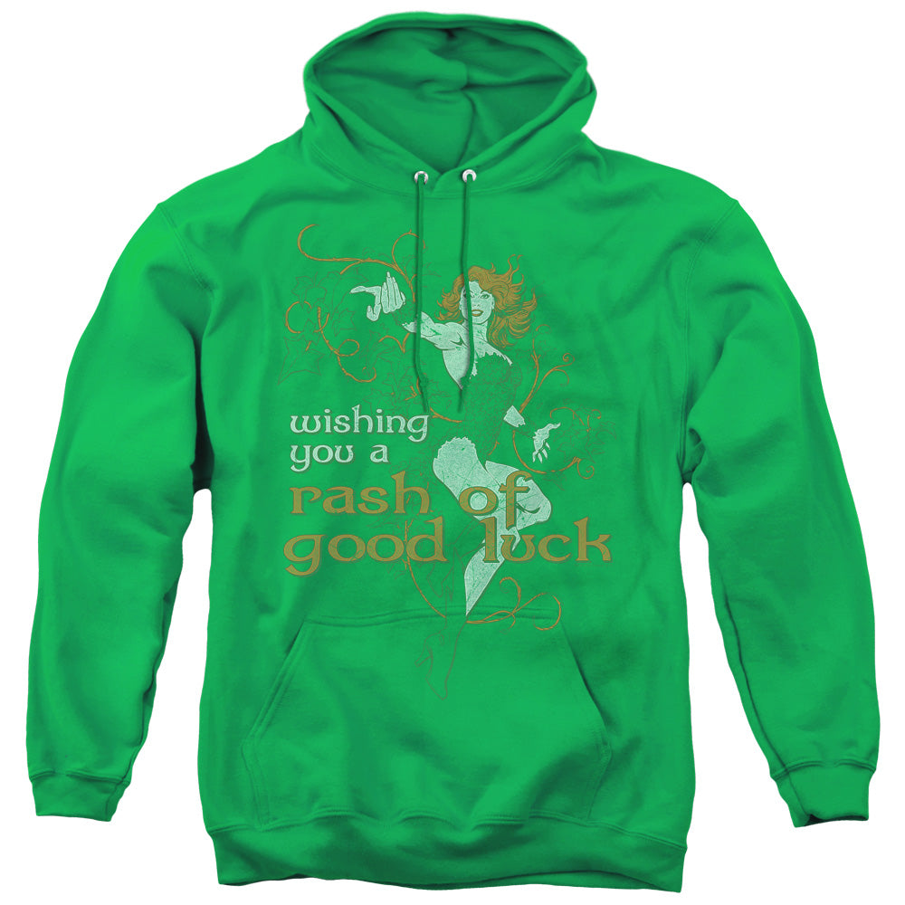 Justice League Rash of Good Luck Mens Hoodie Kelly Green Officially Licensed
